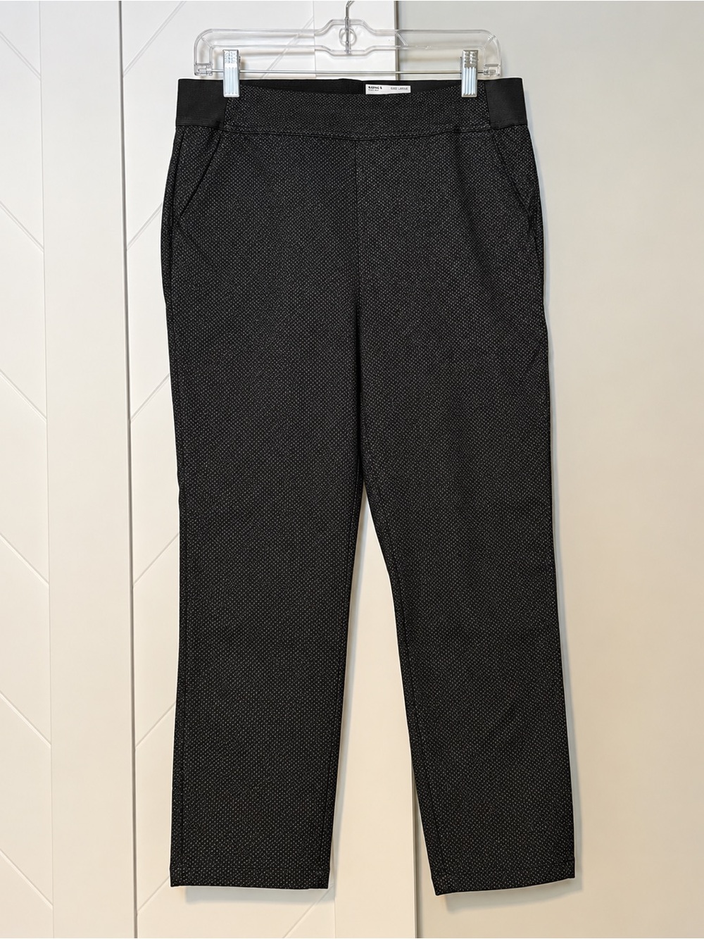 Simply Vera Vera Wang Skinny Ankle Pants Mid Rise Black Patterned Size L NWT